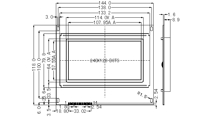 SMG240128E(bio)(zhn)DcҺ@ʾģK(LCM)ʾDƬ
